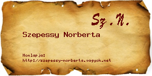 Szepessy Norberta névjegykártya